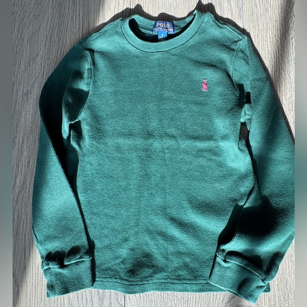 NWOT 🐎 Polo by Ralph Lauren forest green kids long sleeve